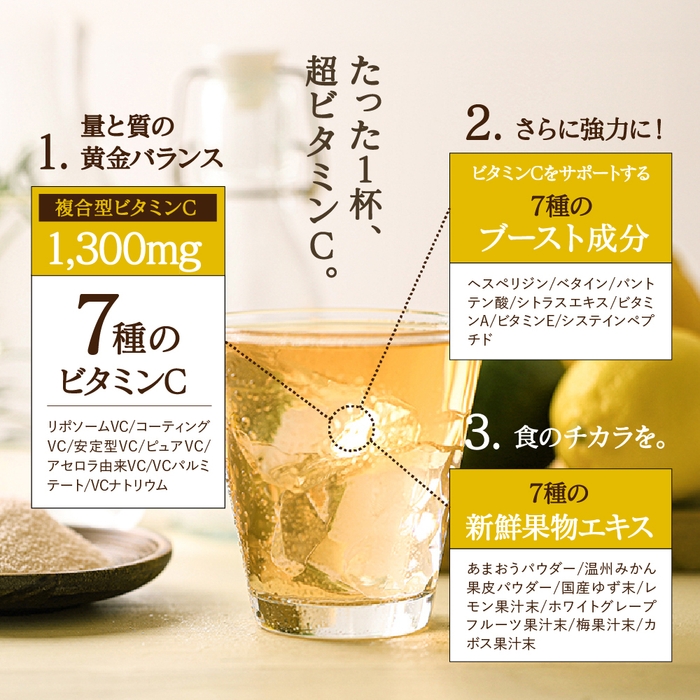 7つのビタミンC・7つのブースター・7つの果実エキス