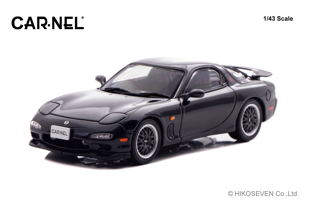1/43 マツダ RX-7 Type RZ (FD3S) 1998 Brilliant Black:左前