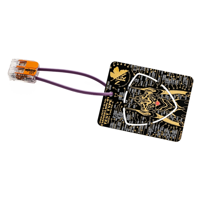 FLASH EVA01 ピックキーホルダー 黒 ケーブル付