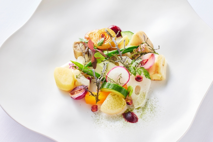 ▲「La Rose」淡路野菜の菜園仕立て