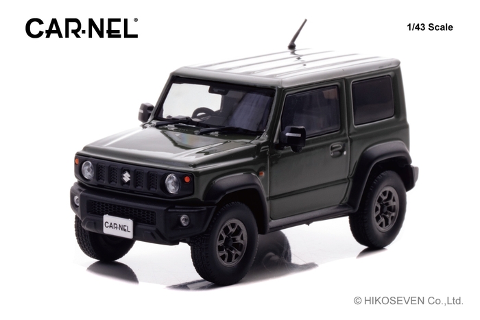 CARNEL 1/43 スズキ ジムニー シエラ JC (JB74W) 2018 Jungle Green:左前
