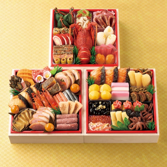 全国配送冷凍おせち_<京・料亭 わらびの里>_東急百貨店オリジナルおせち 和洋料亭おせち三段重