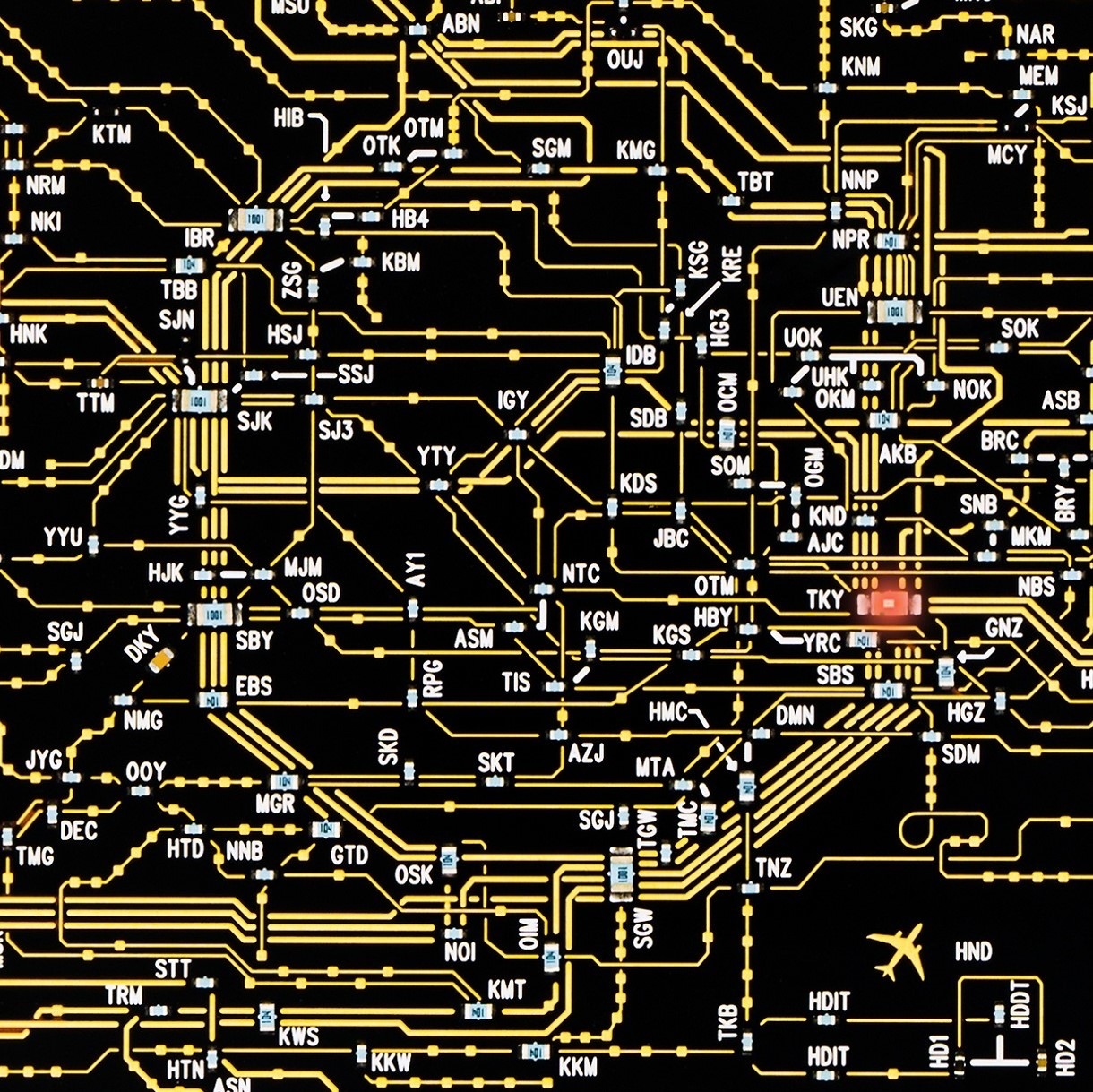 FLASH 東京回路線図 iPhone 14Pro Maxケース 黒 ズーム