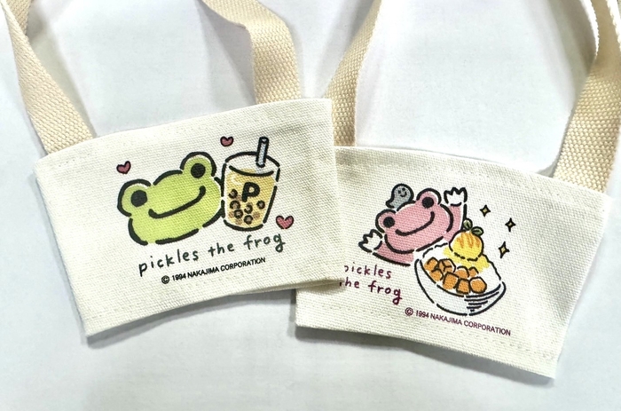 pickles the frog×TAIWAN ドリンクバッグ タピオカミルクティー/マンゴーかき氷