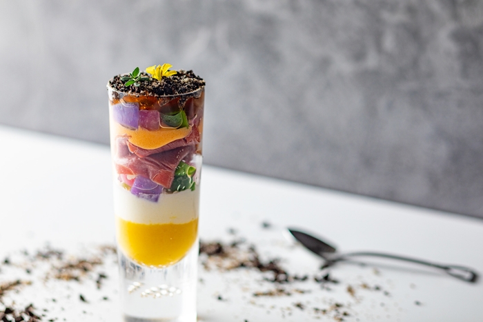 レストランで提供している料理紹介~有機野菜のパフェ~