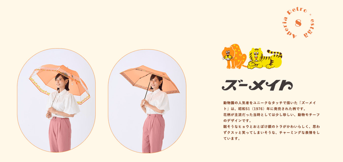 アデリアレトロ X エスタ傘 ズーメイト