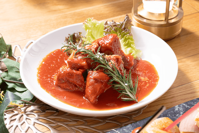 豚肉の完熟トマト煮込み ローズマリー風味