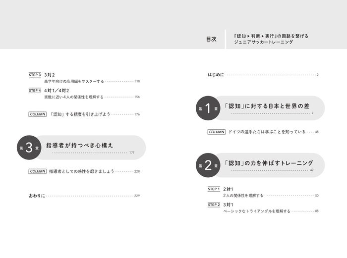 『認知→判断→実行』の回路を繋げる  ジュニアサッカートレーニング 目次
