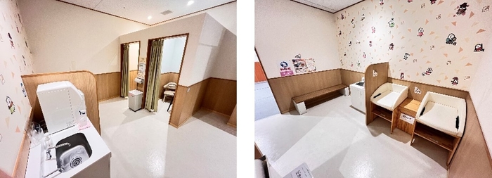 赤ちゃん休憩室・おむつ替え台・ベビーカー貸出・優先エレベーター