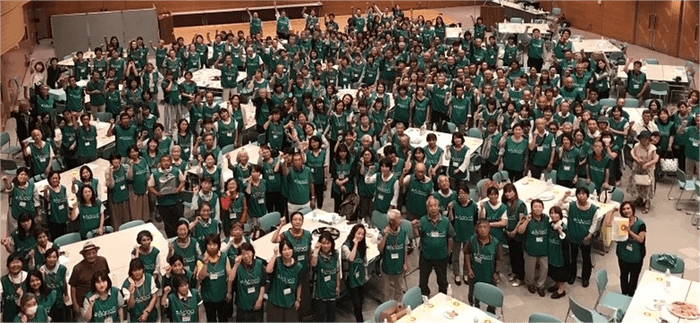 地域ごとに年に一度、配布員が集結する『感謝の集い(仙台会場の様子)』