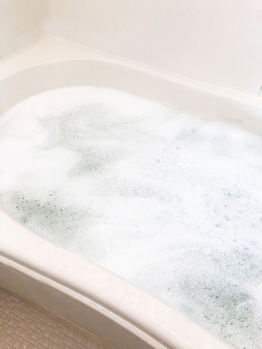 石油由来成分不使用で泡風呂に!