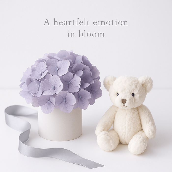 お手入れ不要のアレンジメントと上質なぬいぐるみのギフトセット