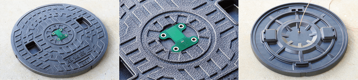 マンホール蓋への設置例