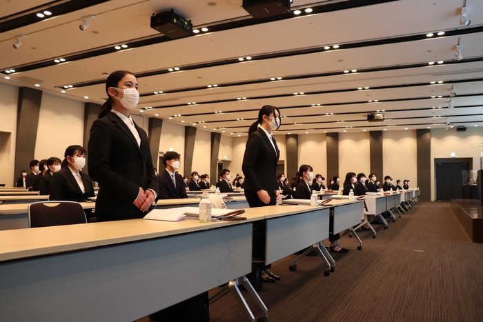 2022年度入社式の様子 (2022年4月1日)