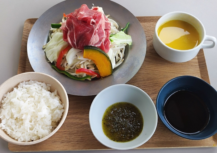 ジンギスカン特選ラムセットに 「かぼちゃスライス」をトッピング