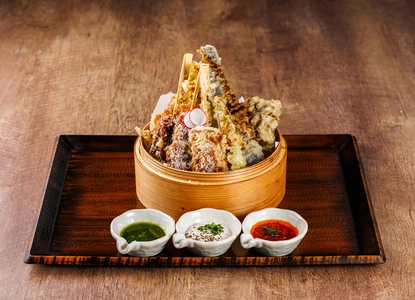 京都で行列の絶えない“サクサク天ぷら”が、 ついに大阪・なんばパークスに登場！ 「天ぷら寿司海鮮 米福 なんばパークス店」 2025年10月24日(金)オープン