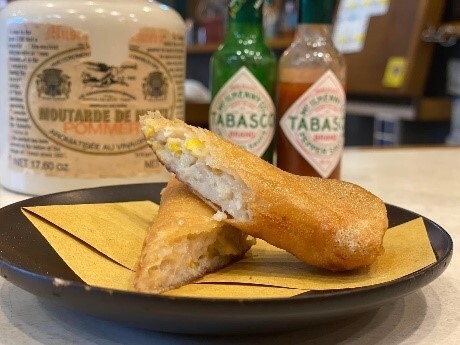 昨年度グランプリ受賞メニュー(港町バル:昆布〆にした海老のすり身と季節野菜の春巻き)