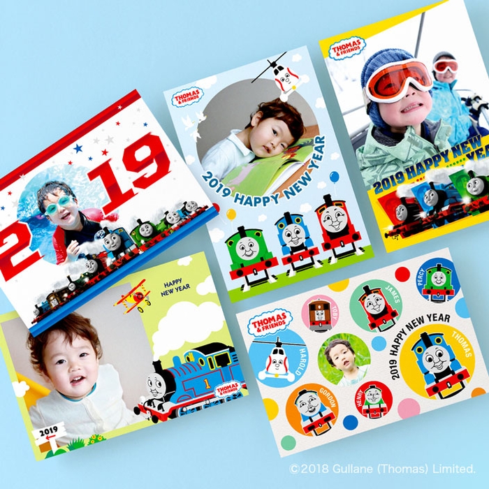 【年賀状2019キャラクターデザイン】きかんしゃトーマス:5種類