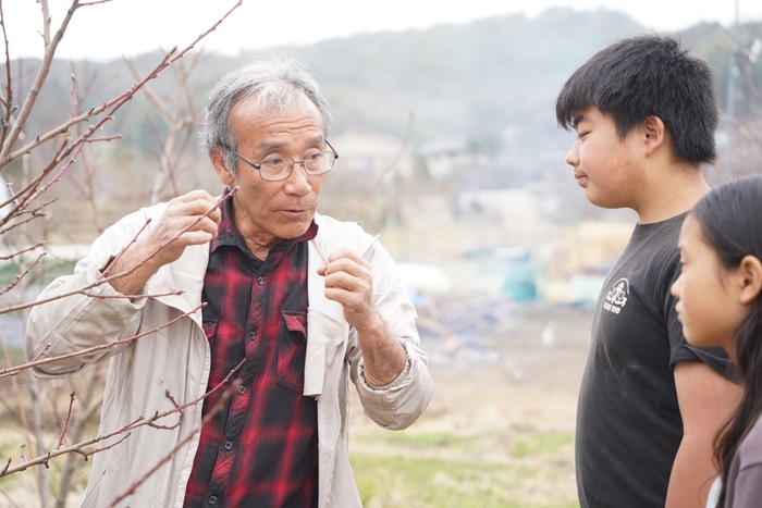 桃農家にて職業体験