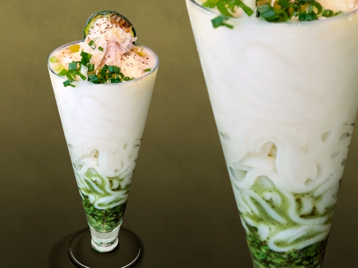 冷香トリュフのバジルクリームうどん