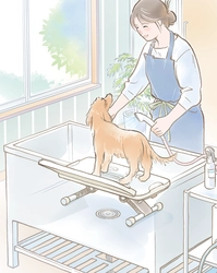 トリマーの腰への負担を軽減　小さなワンちゃんも 腰をかがめず楽々シャンプー可能な「リラバスボード」発売