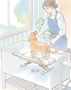 トリマーの腰への負担を軽減　小さなワンちゃんも 腰をかがめず楽々シャンプー可能な「リラバスボード」発売