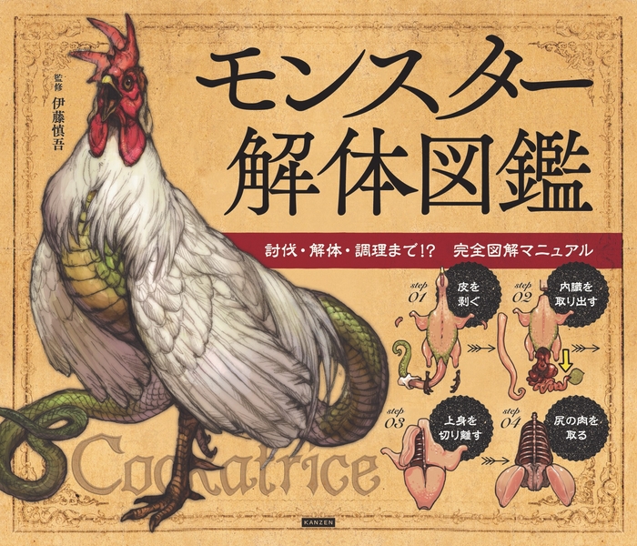 『モンスター解体図鑑 討伐・解体・調理まで!? 完全図解マニュアル』書影