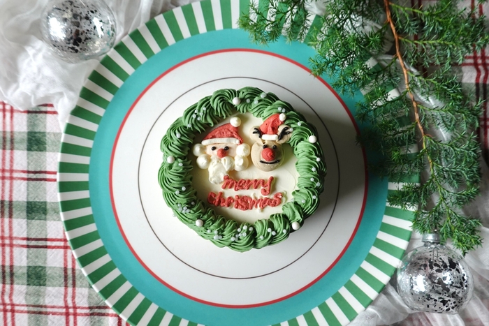 サンタ&トナカイのクリスマス限定ランチボックスケーキ