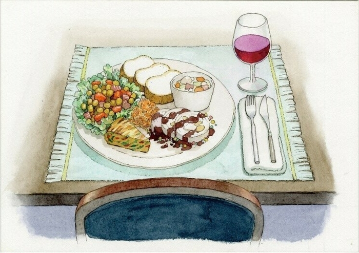絵本の挿絵(ワンプレート料理)