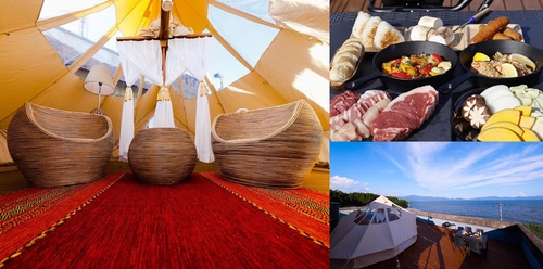 猪苗代湖が一望できる“レイクリゾート” レイクサイドホテルみなとや　 猪苗代初本格グランピングBBQが楽しめる 「猪苗代グランピングBBQテラス」をオープン！