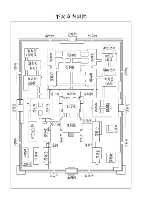 歴史百科「平安京内裏図」