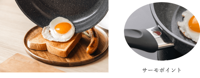 セラフォース・コーティングで快適調理_サーモポイント