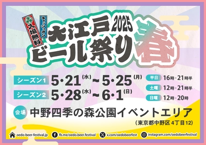 全国のクラフトビールと海外ビールが春の中野に集合！ ふらっと立ち寄れる都市型ビアフェス開催