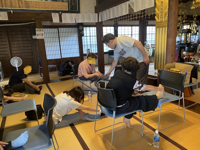 7/20 菩提寺での姿勢教室の様子2