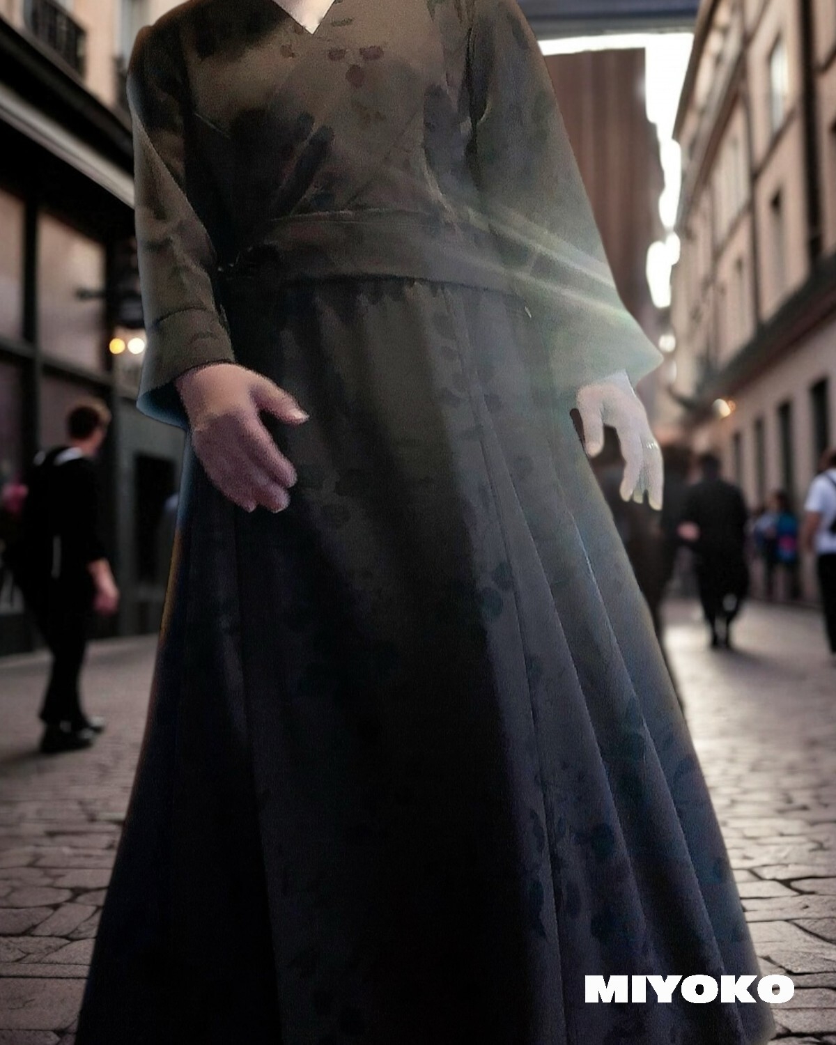 2025FW新作小紋の反物から作るワンピース(2)