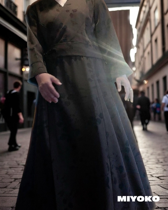 2025FW新作小紋の反物から作るワンピース(2)