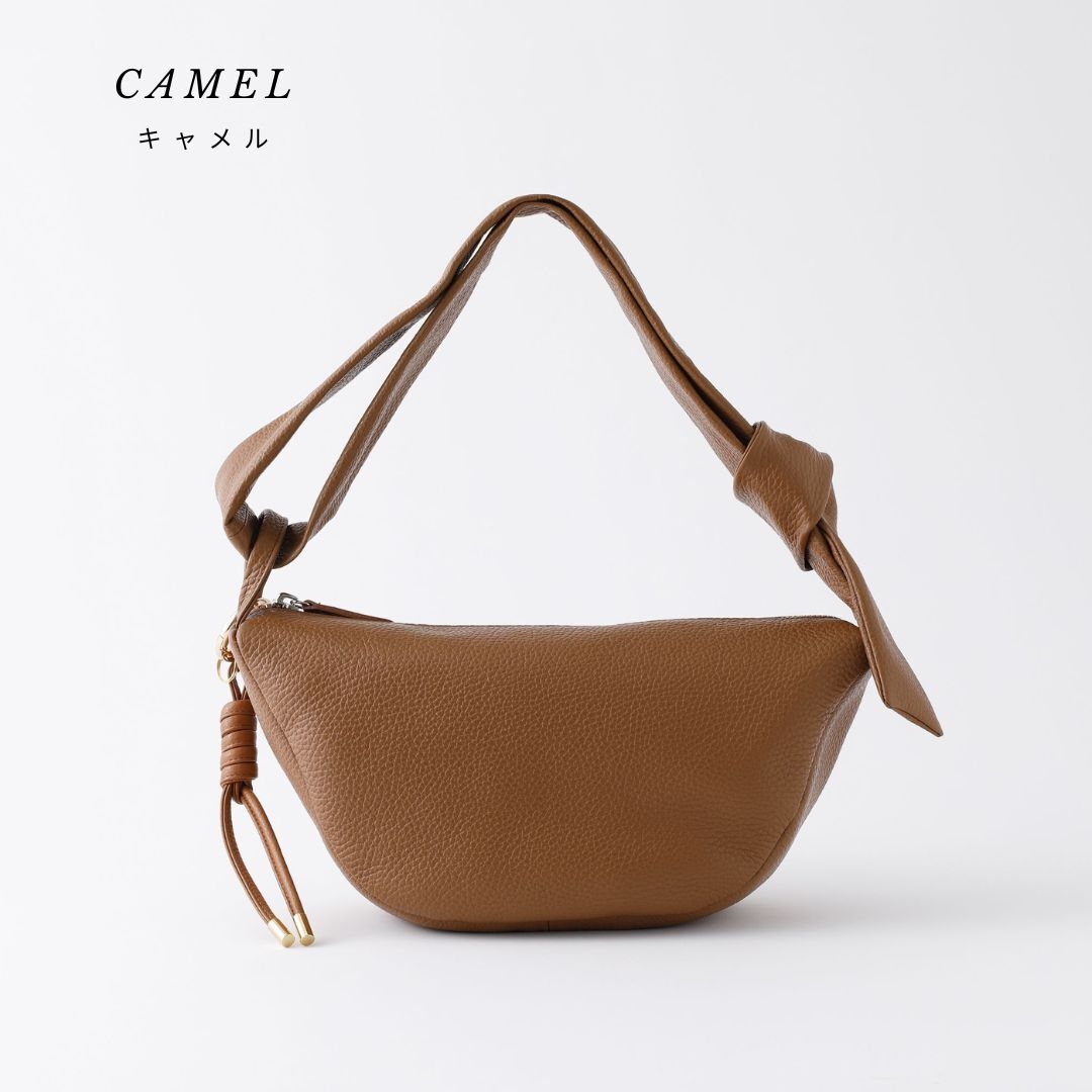 yoko×bell la bell コラボ企画ハーフムーンバッグ キャメル