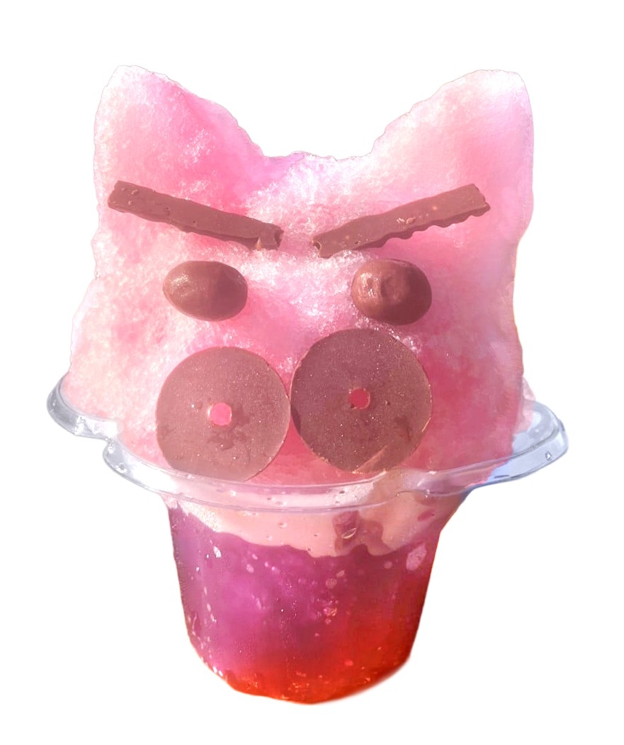 ▲ぶりぶりざえもんを完全再現! 「ぶりぶりざえもん かき氷」