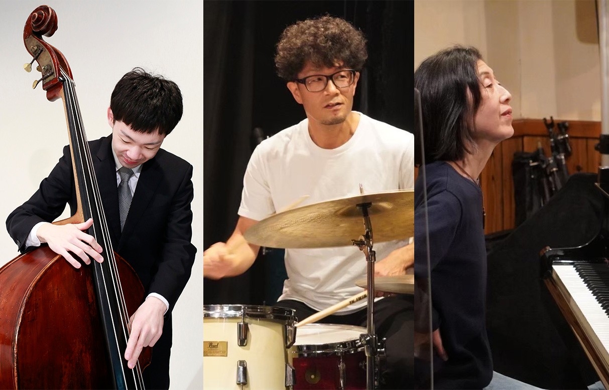 w.Bass 広目亮 Drums 吉岡洋充  Piano 渋谷次