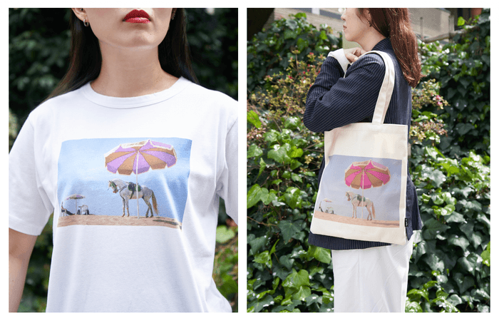 Tシャツ 15,400円(税込)、トートバッグ 4,950円(税込)