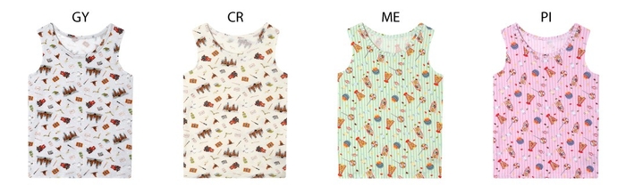 品番：JS7057　サイズ：100,110,120,130　カラー：GY/CR/ME/PI　価格：¥2,310(税込)