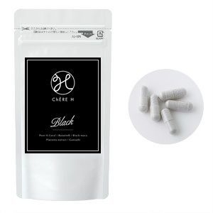 シェルアッシュ ブラック 成分:水素焼成サンゴ末、黒マカ、バナチン、ガニアシ、プラセンタ