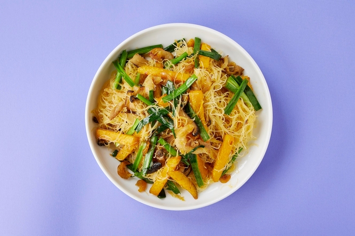 かぼちゃビーフン炒め