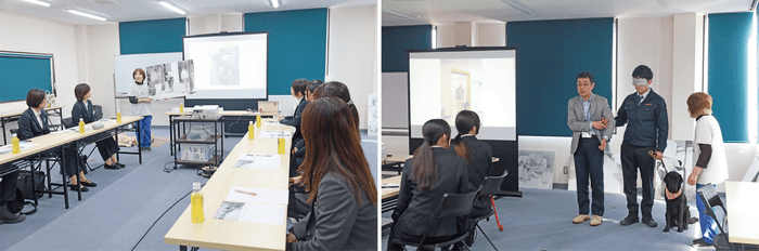 いばらき盲導犬協会による研修の様子