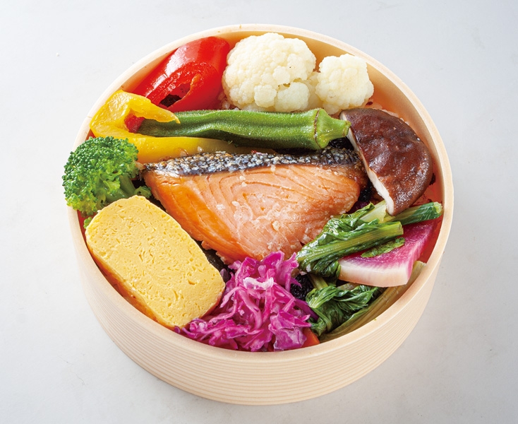 ▲ 有機米を使用した店内製造弁当