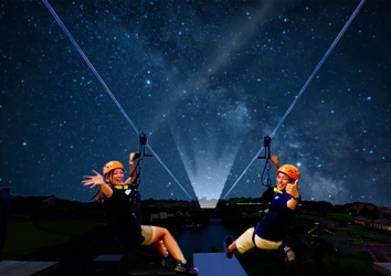 神奈川県初！ 上空から幻想的なライトアップを楽しめるナイトジップラインが登場。 「Soleil Twilight Xmas 2023　ちょっぴり夜asobiなソレイユの丘」 12月9日（土）から期間限定で開催。