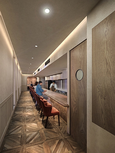 esencia 内装・カウンタ―( パース)