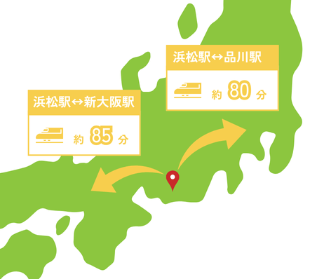 新幹線も停まる浜松駅