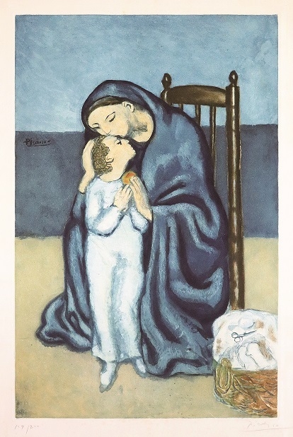 【パブロ・ピカソ】「母性」 銅版画 1930年 65×42.5cm
