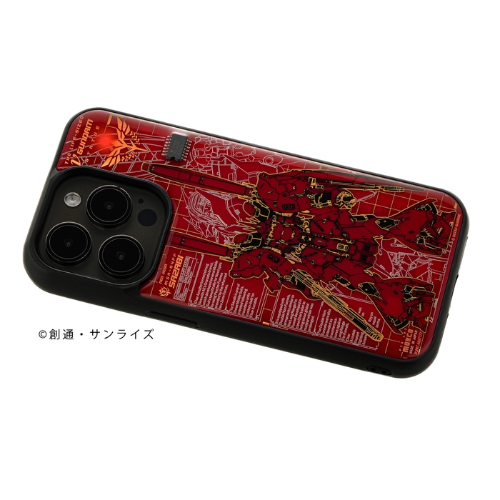 FLASH 「MSN-04FF サザビー」 基板アート iPhone 15Proケース ななめ